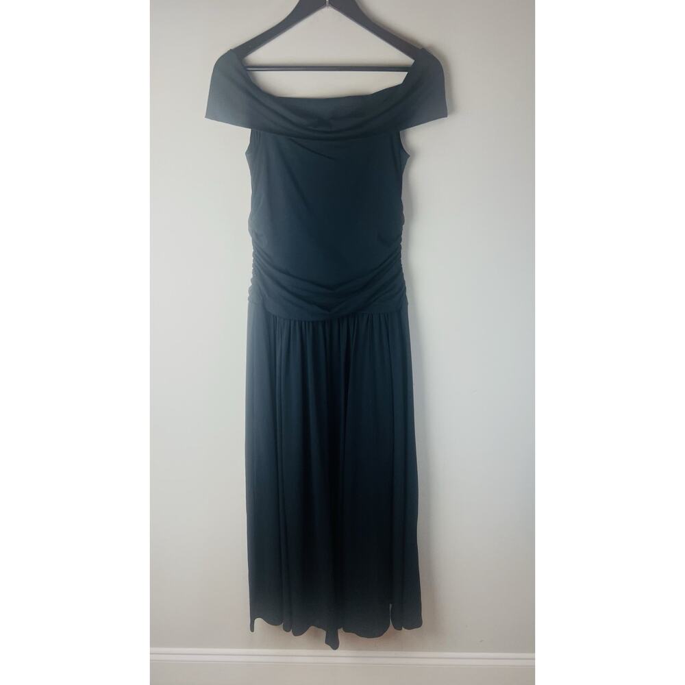 Abercrombie & Fitch Maxi Dress Modal Blend Collection Black Sz LT Tall